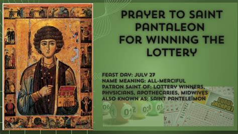 st pantaleon prayer for lottery